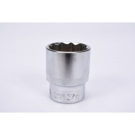 Cheie tubulară 1/2 27 mm 12 colțuri scurtă YT1289