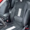 Saltea pentru scaun cu suport lombar și tetieră 131x46 negru