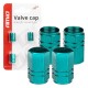 Capace din aluminiu pentru valve verzi 4 bucăți
