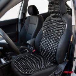 Saltea pentru scaun cu suport lombar și tetieră 126x44 negru