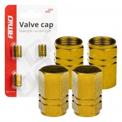 Capace supape aluminiu galbene set 4 bucăți