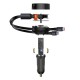 Încărcător auto Baseus Enjoyment cu cabluri USB-C, 33W (negru)