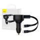 Încărcător auto Baseus Enjoyment cu cabluri USB-C, 33W (negru)
