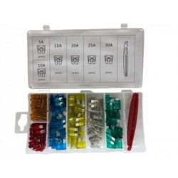 Set siguranțe standard, 120 buc: 5A, 10A, 15A, 20A, 25A, 30A