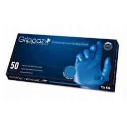 Mănuși de protecție nitril GripPaz 306 albastre lungi 300 mm 10G (set 50 buc) mărime L