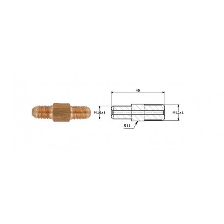 Conector conducte frână exterior M 12X1 SF exterior M 10X1 SF