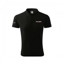 Tricou polo negru XXL cu broderie Maxgear