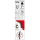Fierăstrău vertical 18V cu funcție de suflare și tăiere, set cu încărcător YT82822