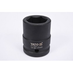 Cheie tubulară de impact 3/4 26 mm x 50 mm hexagonală YT-1076