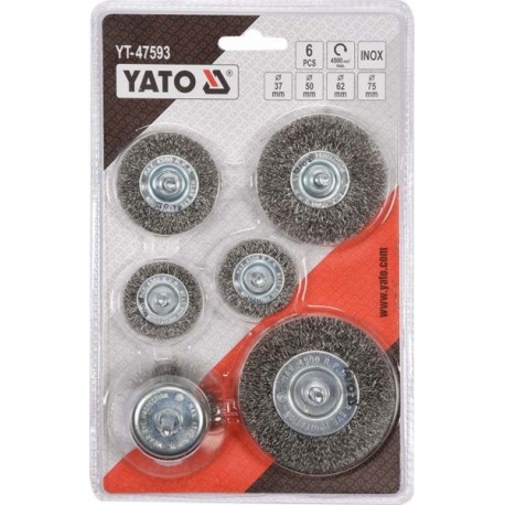 Set perii cu ax, inox, 6 buc. YT47593