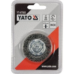 Perie disc cu tijă, inox, 50 mm YT47565