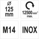 Perie disc M14, inox, 125 mm YT47612