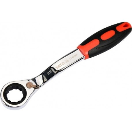 Cheie inelară cotită cu clichet 22 mm YT02384