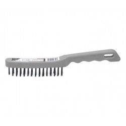 Perie de sârmă, sârmă de oțel, 3 rânduri, mâner din plastic YT6353