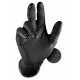 Mănuși de protecție nitril GripPaz 246 negre (set 50 buc) 240 mm 8,0 gr mărimea XL