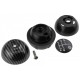 Mâner schimbător de viteze Fiat 500 2007-/Textură fibră de carbon neagră-Capac negru-5 viteze FT-020
