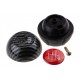Manetă schimbător viteze Fiat 500 Abarth 2007-/textură fibră carbon neagră-capac roșu-6 viteze 55344048