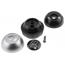 Manetă schimbător viteze Fiat 500C Abarth 2007- Argintiu mat-negru capac-5 viteze FT-022