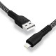 Cablu pentru încărcătoare USB-A la Lightning Immortal 2m, negru