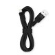 Cablu pentru încărcătoare USB-A la Lightning Exc Whippy Pro, 0.9m, negru