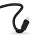 Cablu pentru încărcătoare USB-A la Lightning Exc Whippy Pro, 0.9m, negru