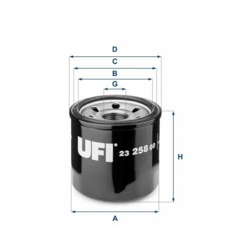 Filtru de ulei Mazda metalic scund