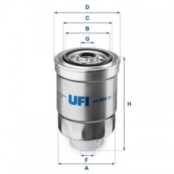 Filtru de combustibil - Hyundai Galloper 2.5D/ H 2.5D/ Opel Campo 2.5TD 01