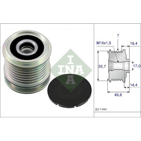 Piesă volantă alternator Mercedes E W210 95 ambreiaj liber W212 E 250