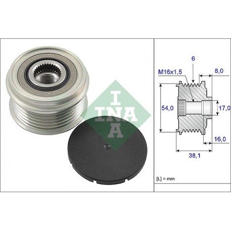 Piesă volantă alternator Fiat Doblo 00 roată liberă 1.3 JTD 3177185E00000