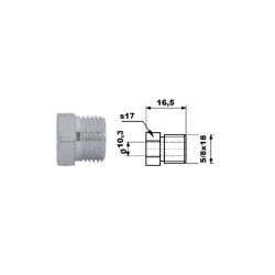Capăt conductă frână 5/8" x 18 UNF