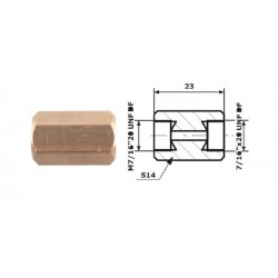 Conector conducte frână 7/16x20 UNF DF + 7/16x20 UNF DF